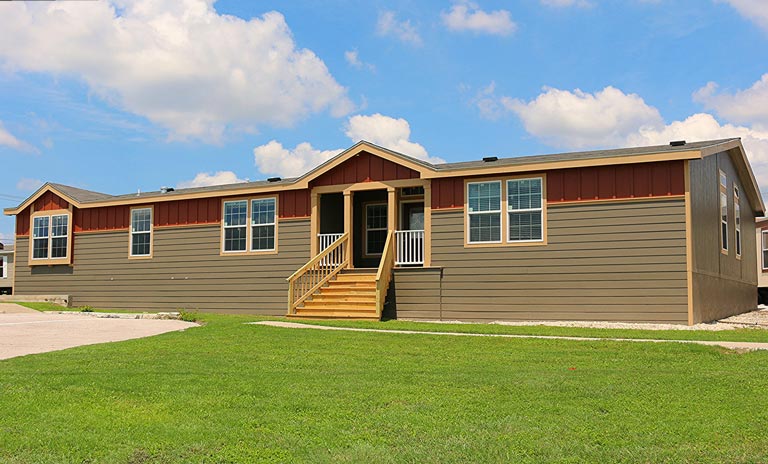 The exterior shot of the 41 x 60 Modular Home w/ Luxury Interior.