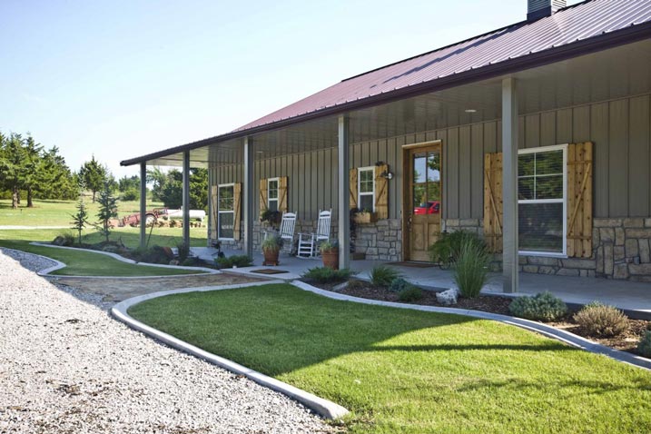 The premium porches add a tranquil sense to the home's façade