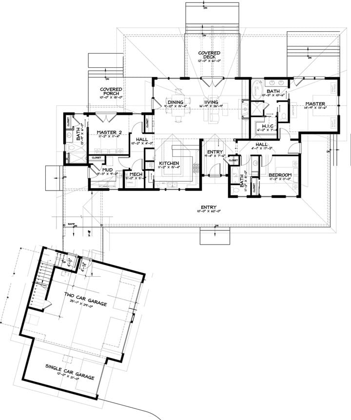Traditional American Ranch Style Home (HQ Plans & Pictures ...