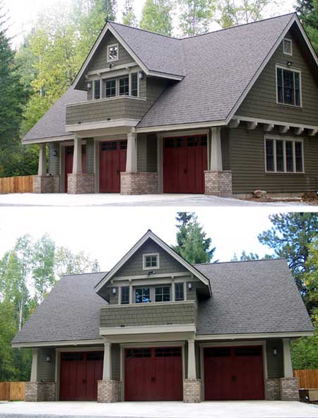 Double Duty 3-Car Garage Cottage w/ Living Quarters (HQ Plans & Pictures) | Metal Building Homes