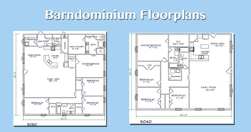 Top 5 Metal Barndominium Floor Plans For Your Dream Home Hq Plans Metal Building Homes,Tile On All Bathroom Walls