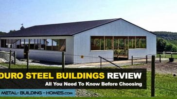 Grey metal building home manufactured by Duro Steel Buildings