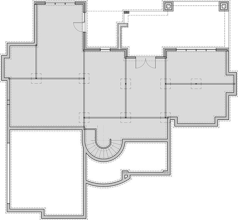 Basement Layout of the Industrial Style Turret with Metal Cladding