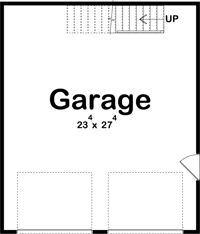 Floor plan of the Sweet Barndo w/ Attic, Workshop & 2-Car Garage.