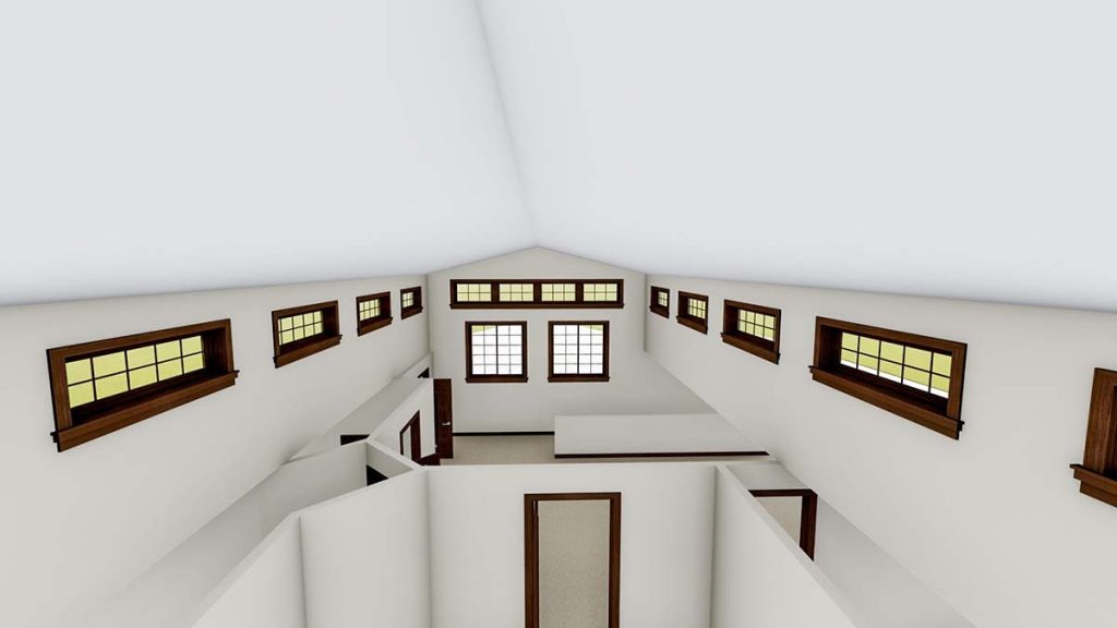 The layout of the second-floor rooms.