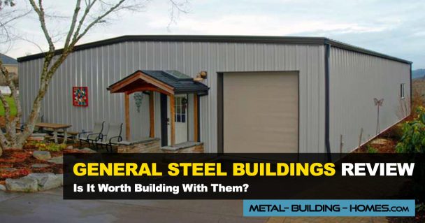 White metal building home manufactured by General Steel Buildings
