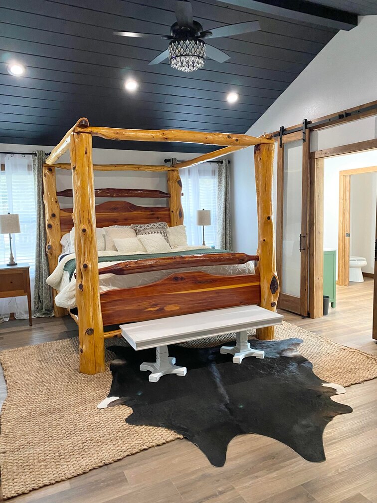 The Master Suite with a cedar bed.