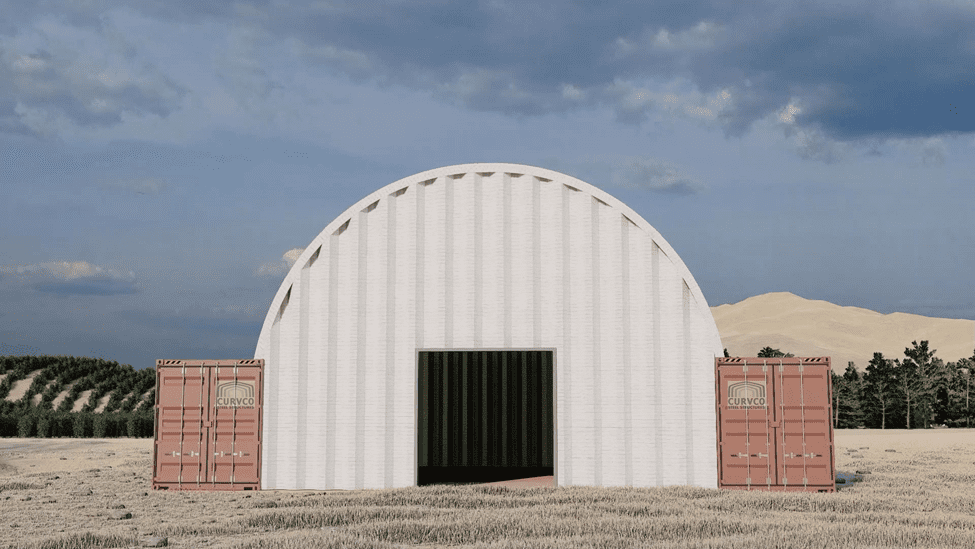 An arched roof for a shipping container home