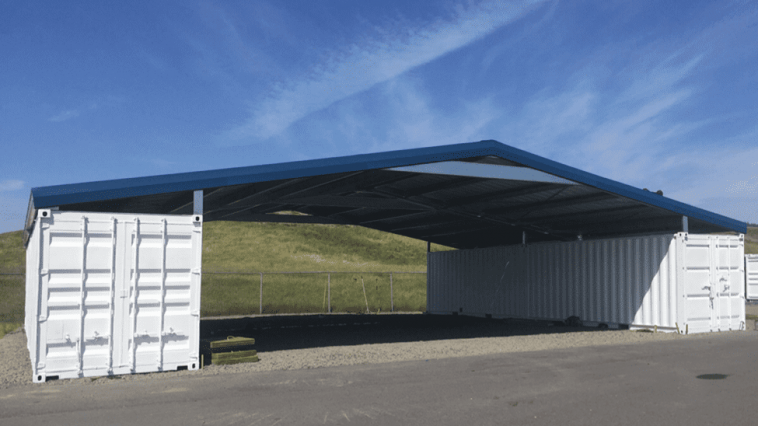Gable 40 shipping container roof
