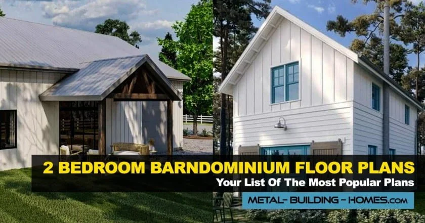An image of a two stunning barndominium foor plans.