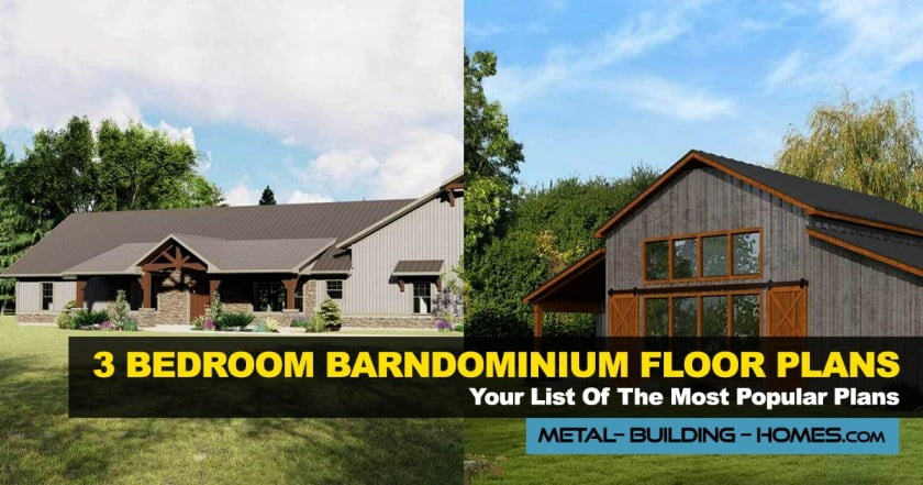 the most popular 3 bedroom barndominium floor plan 