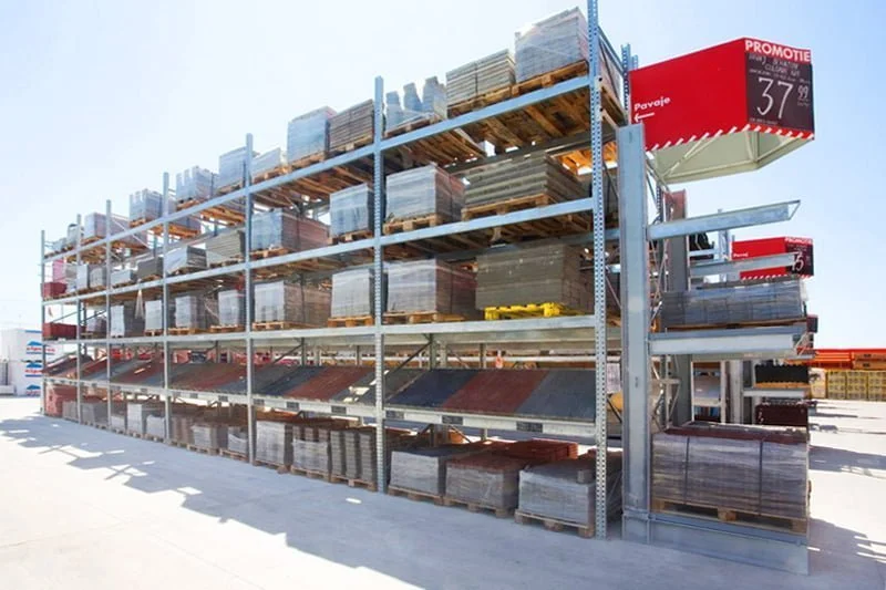 building materials stacked up