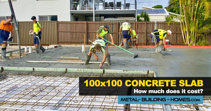 100x100 concrete slab