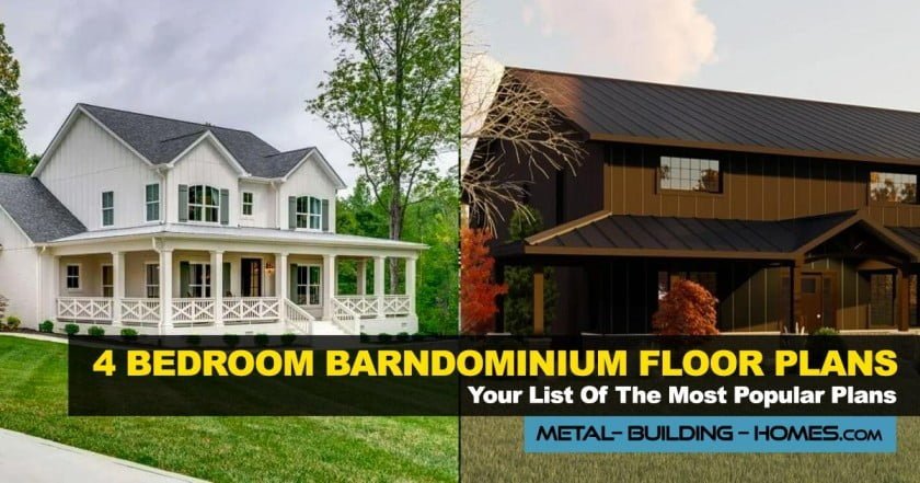 4 bedroom barndominium floor plans