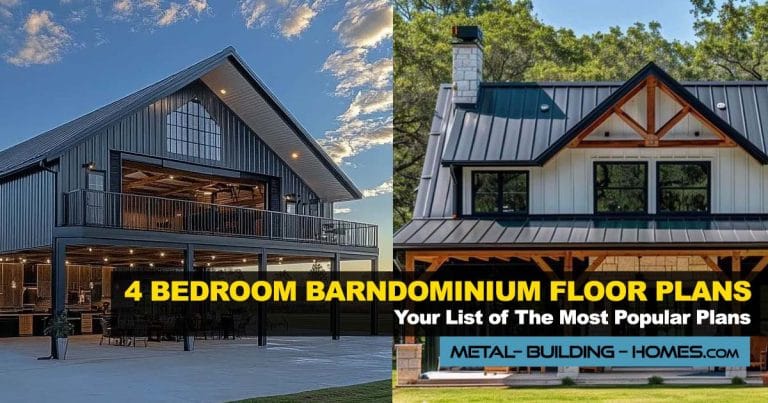 The Most Popular 4-Bedroom Barndominium Floor Plans in 2025