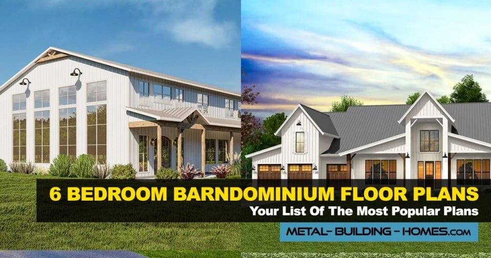 6 Bedroom barndominium floor plans