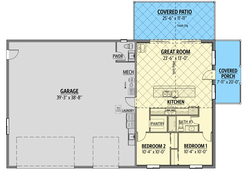 Main floor plan of Rustic Mountain Shouse
