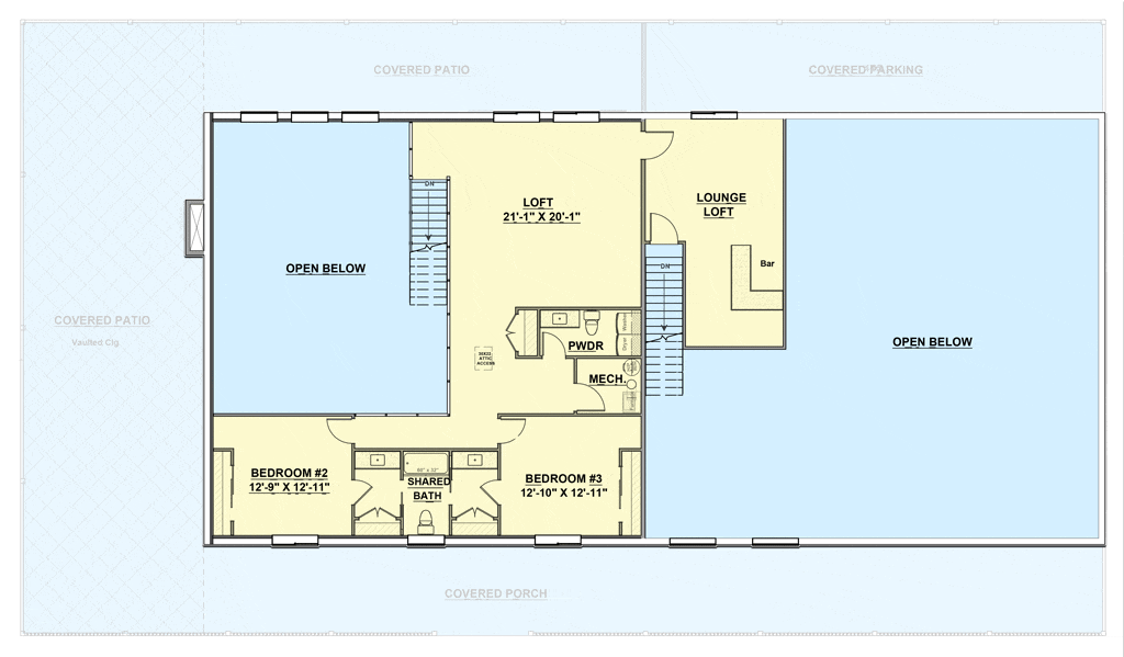 2nd floor plan of Exclusive 4,023 Sq. Ft. Barndominium