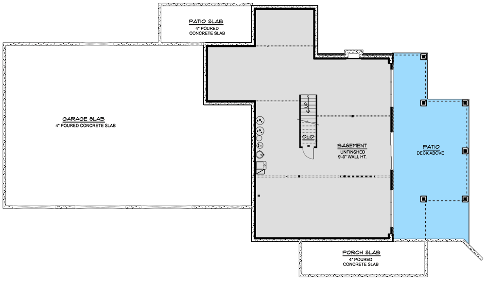 Lower level floor plan of the Dreamy Hill Barndominium