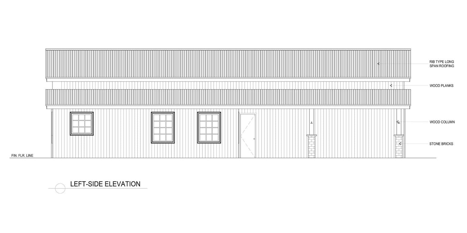 2600 sq.ft. stable living quarters left_elevation_133701HBM