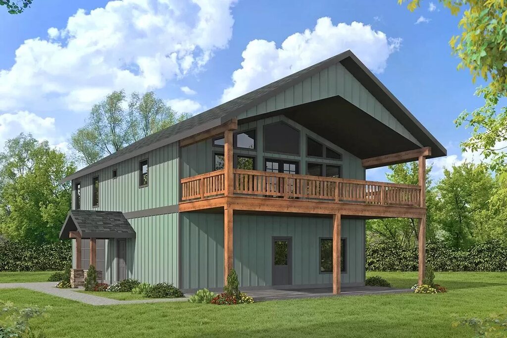 2-story barndominium with separate-but-connected apartments and Shop/Garage