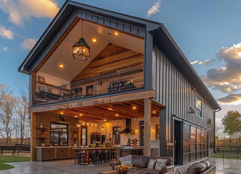 Expansive 3-Bed Barndominium with Massive Garage | Plan 10347ECL