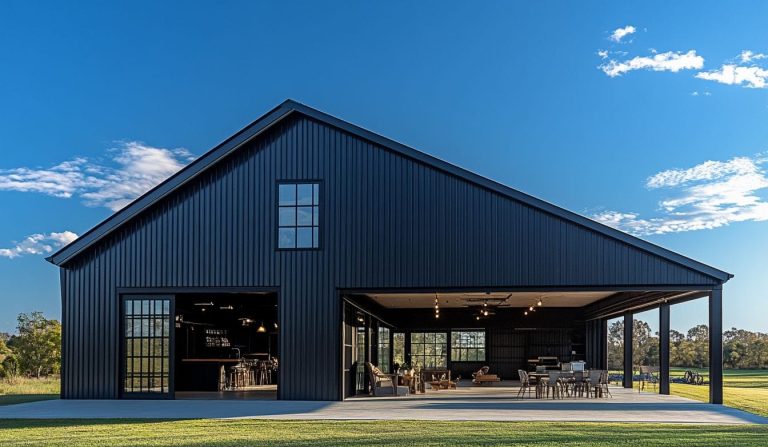 3 Bed Barndominium with 733 Sq. Ft. Outdoor Living Area | Plan 14390HBM